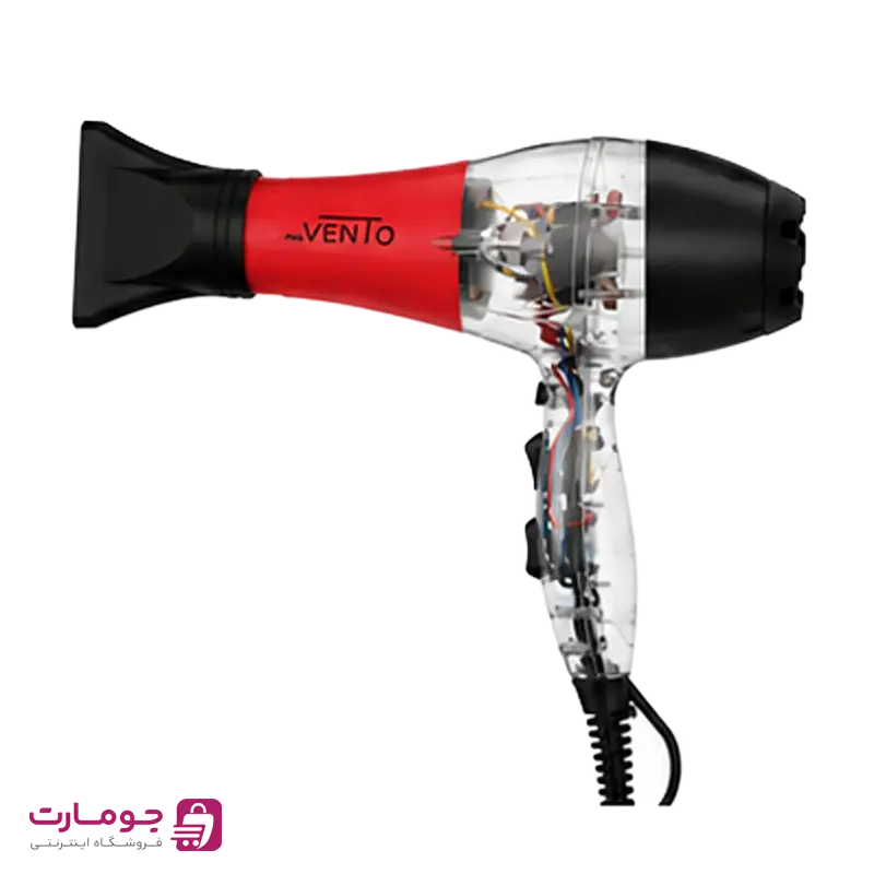 سشوارسالنی pro vento قرمز-مشکی