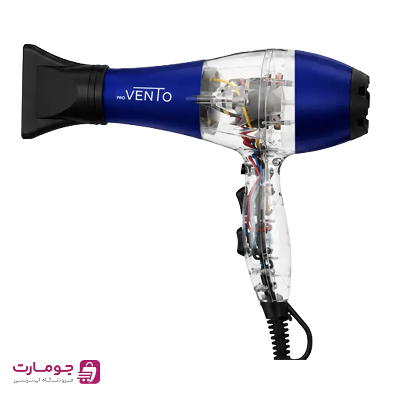 سشوارسالنی حرفه ای pro vento آبی کاربنی