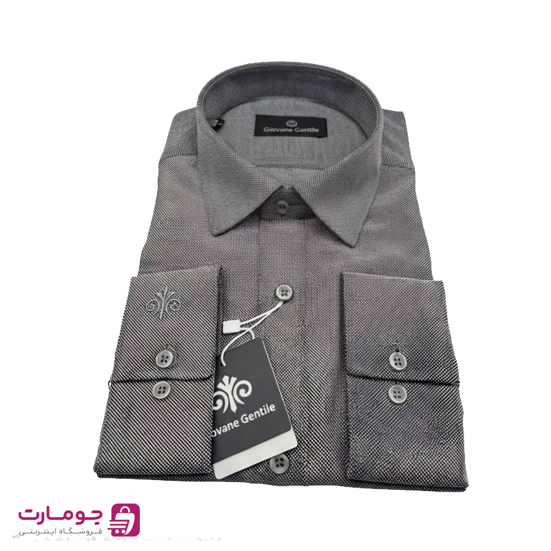 Dark gray men's office shirt