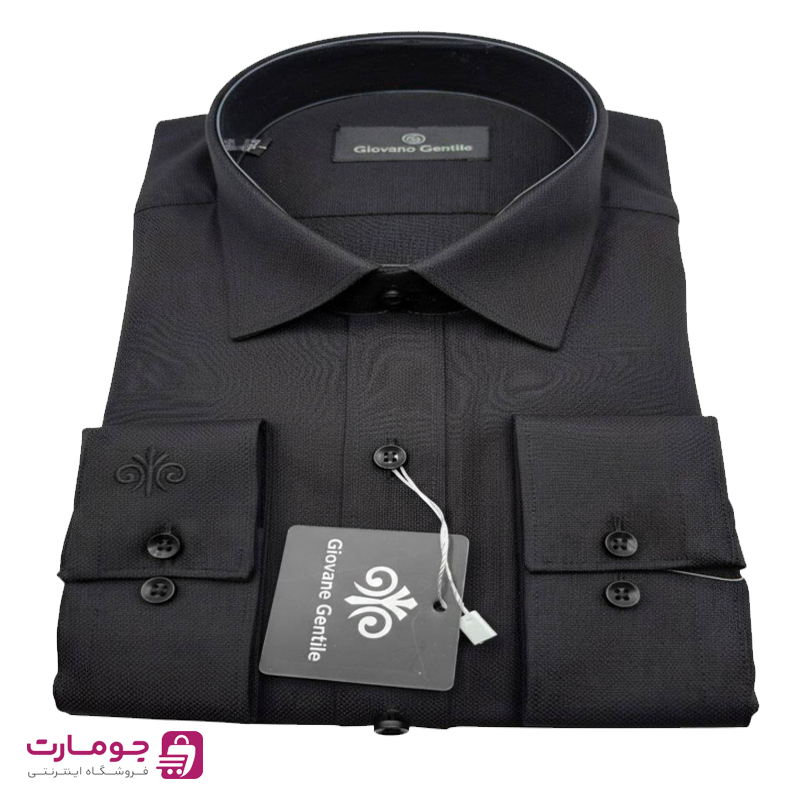 Men's black office shirt